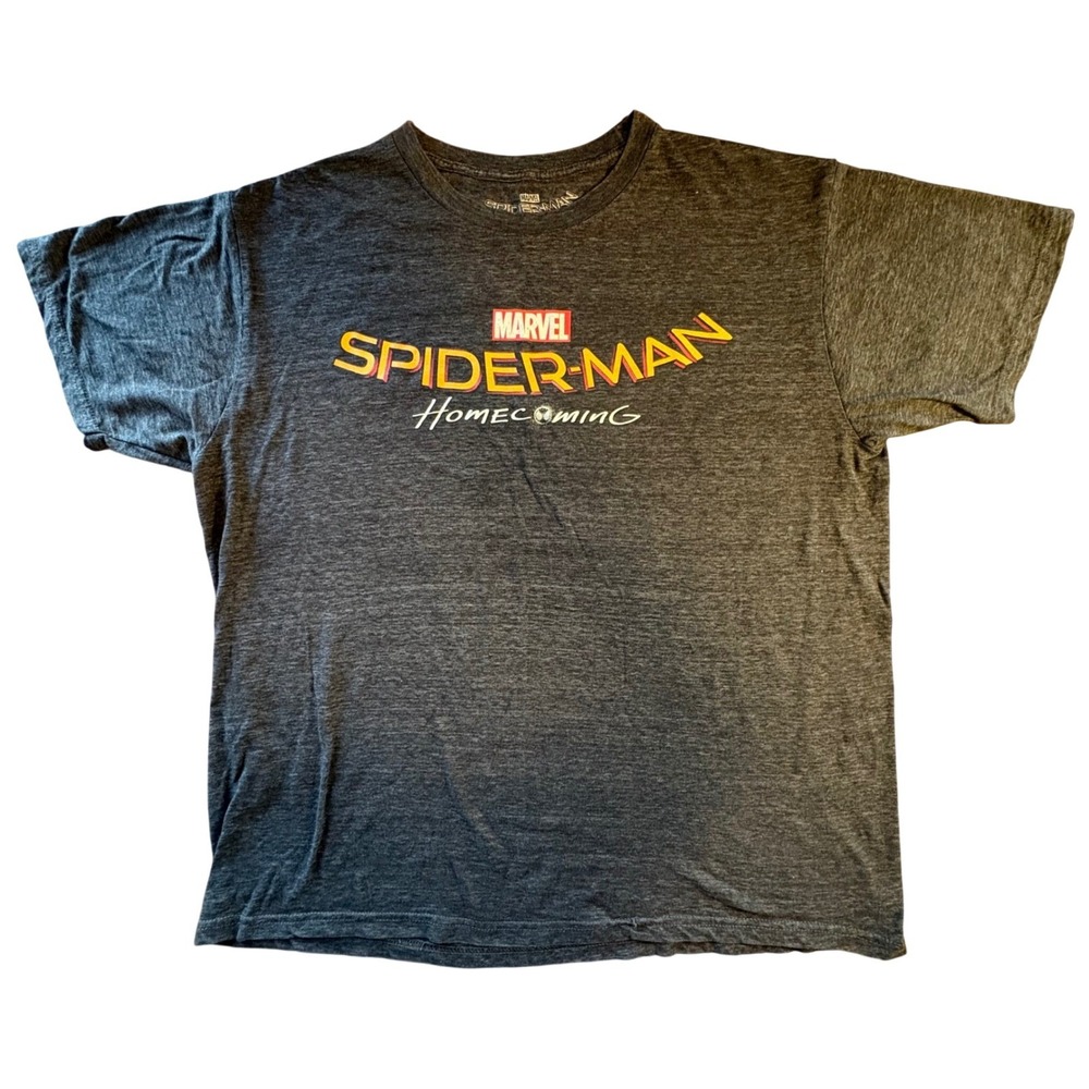 Marvel Spider-Man Homecoming T-Shirt Mens XL Grey Good Graphic Movie Tee